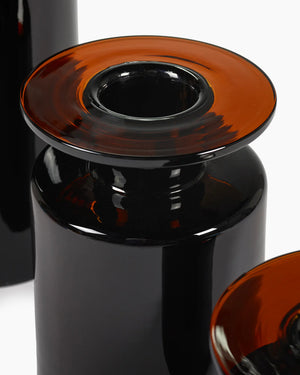 Vase, Medium Black/Dark Brown
