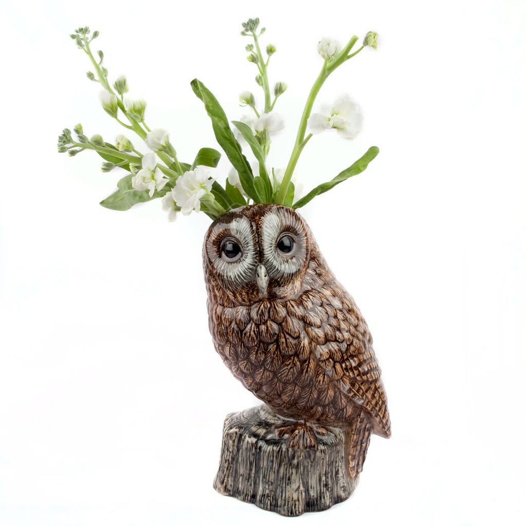 Tawny Owl Flower Vase