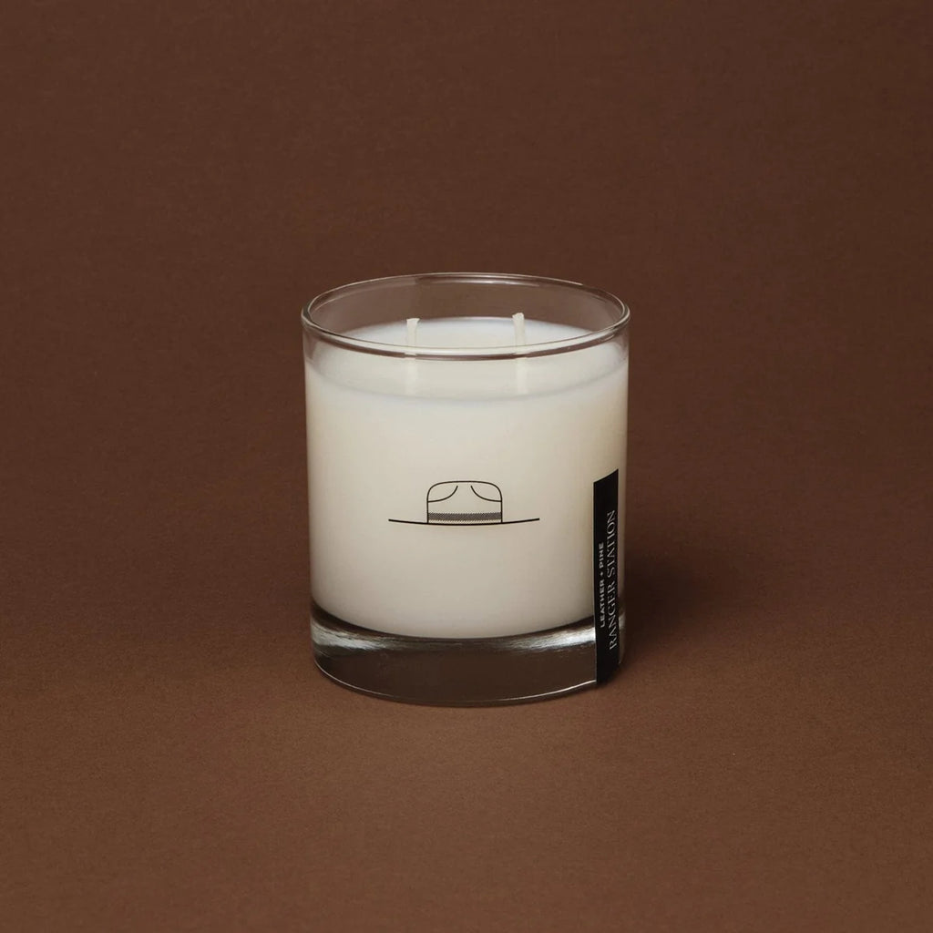 Leather + Pine Candle