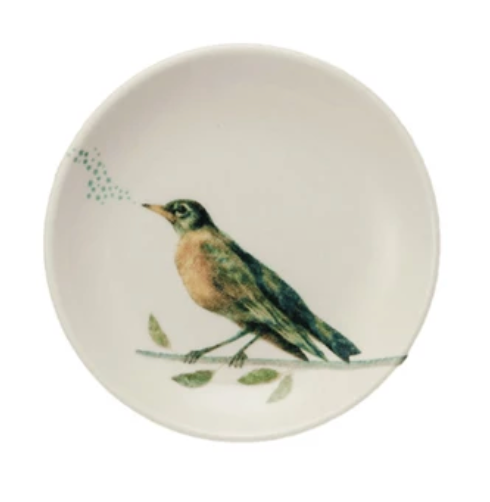 Birds On Branch Dish