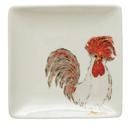 Chicken Stoneware Plate