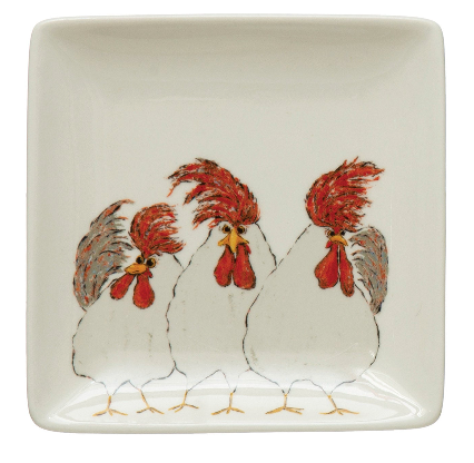 Chicken Stoneware Plate