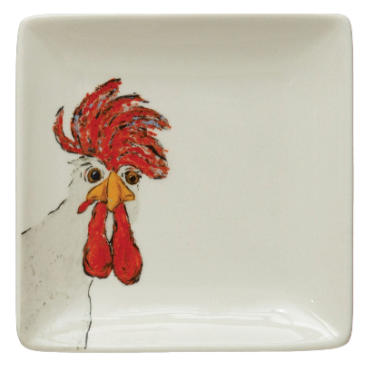 Chicken Stoneware Plate