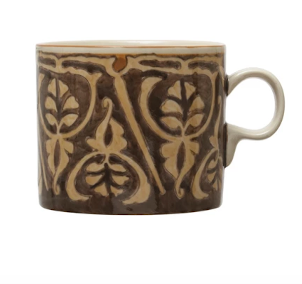 Hand-Painted Stoneware Mug