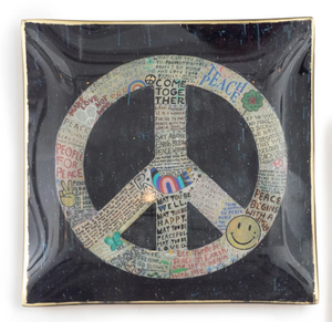 Choose Peace Large Decoupage Plate