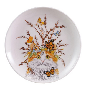 Flora + Fauna Cat Stoneware Plate