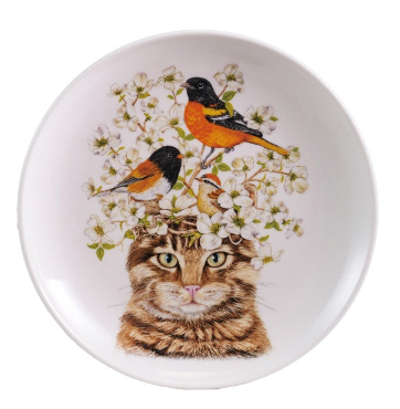 Flora + Fauna Cat Stoneware Plate