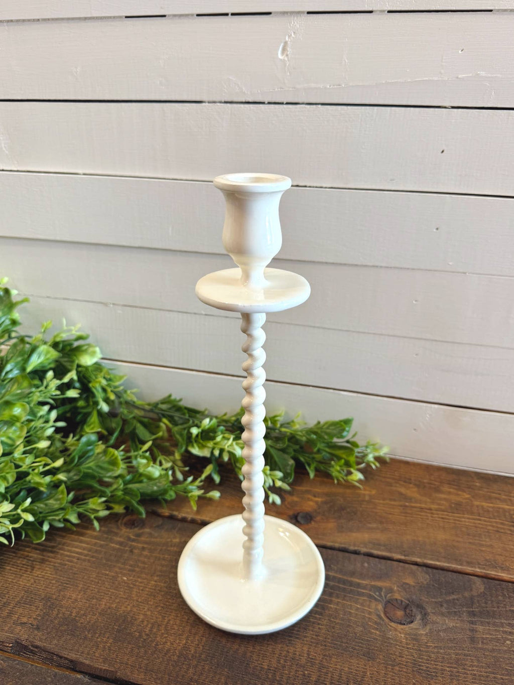 Corkscrew Taper Holder Off White Large