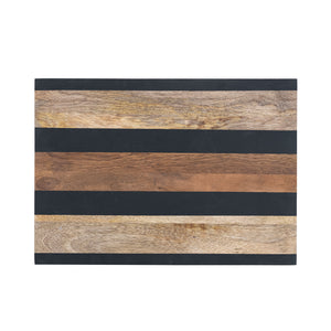 Mango Wood Cheese/Cutting Board w/ Stripes