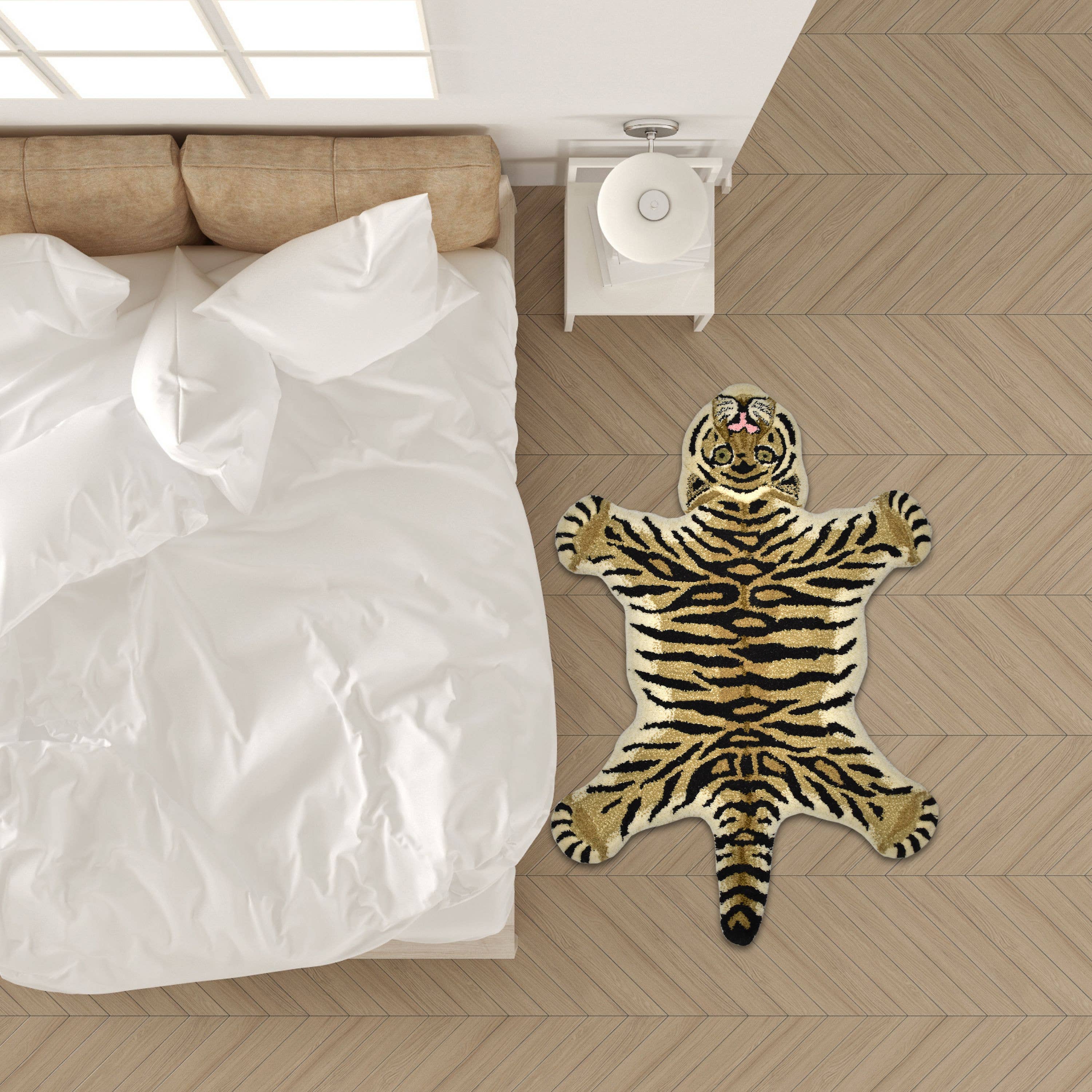 Zebra Animal Rug, 4 x 6