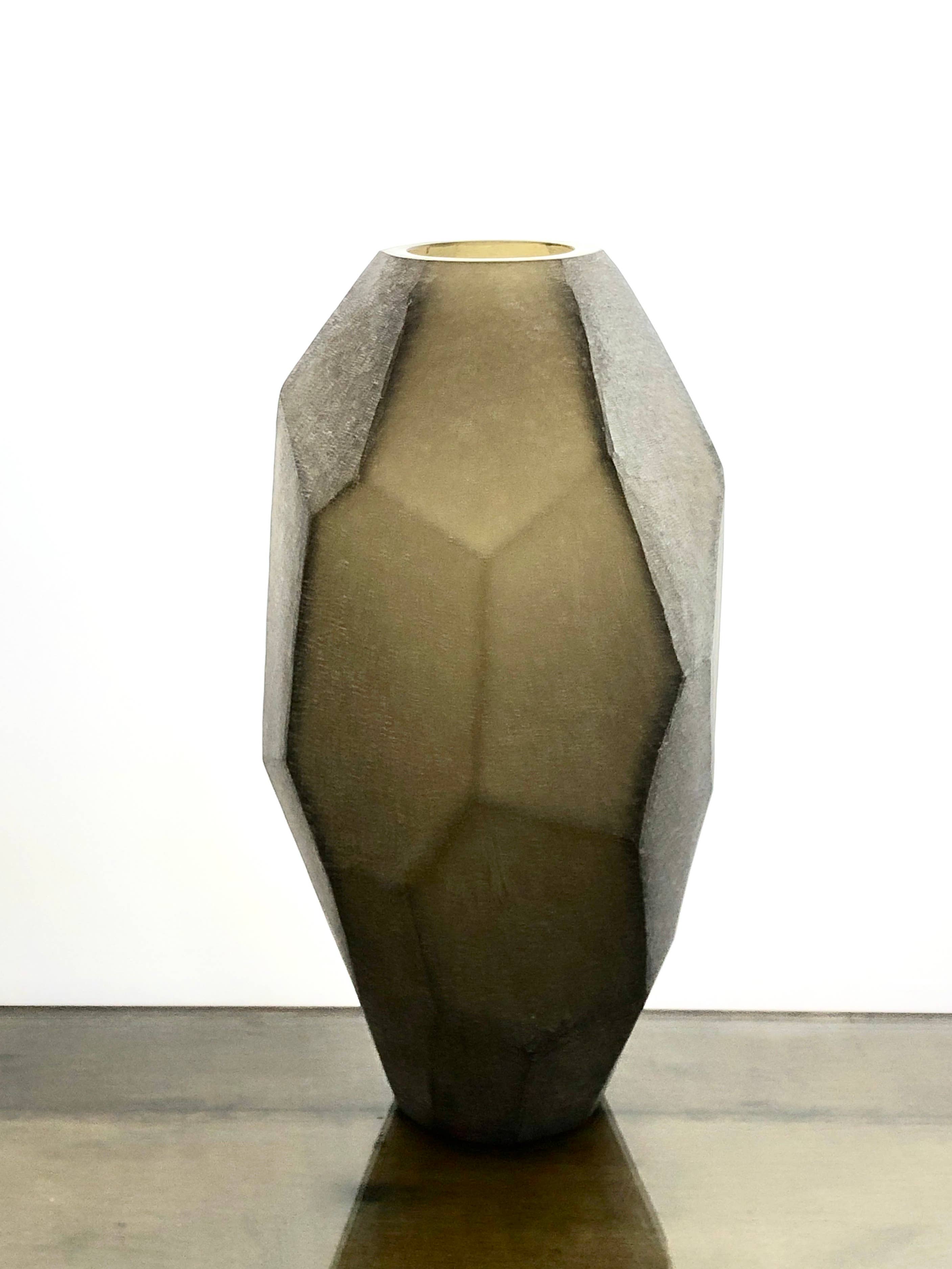 Smoked Brown Vase, Small;