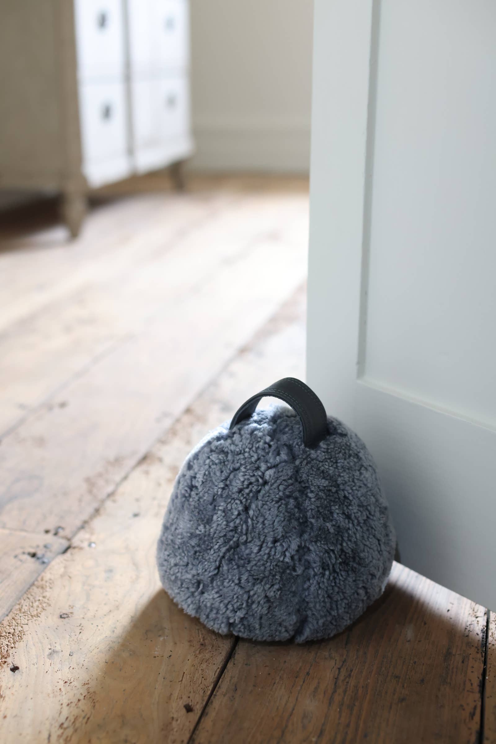 Sheepskin Doorstop | Swedish Curly | Taupe