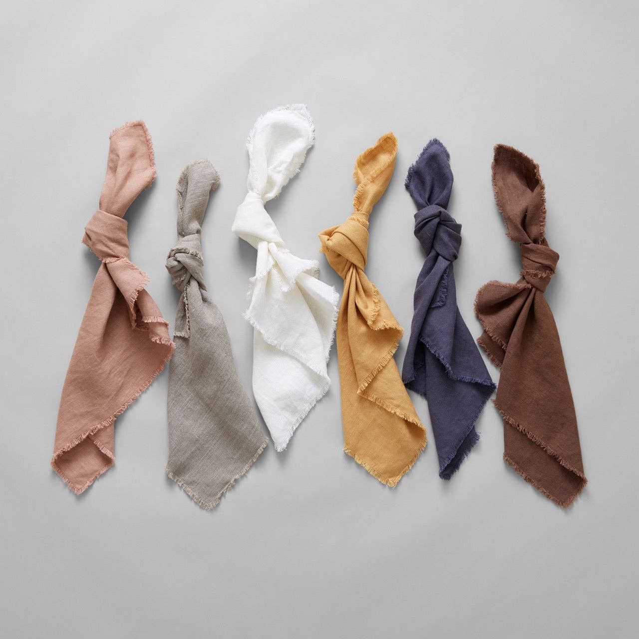 Fringed Linen Napkin: Natural Flax