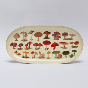 Oval Enamel Tray, Fungi
