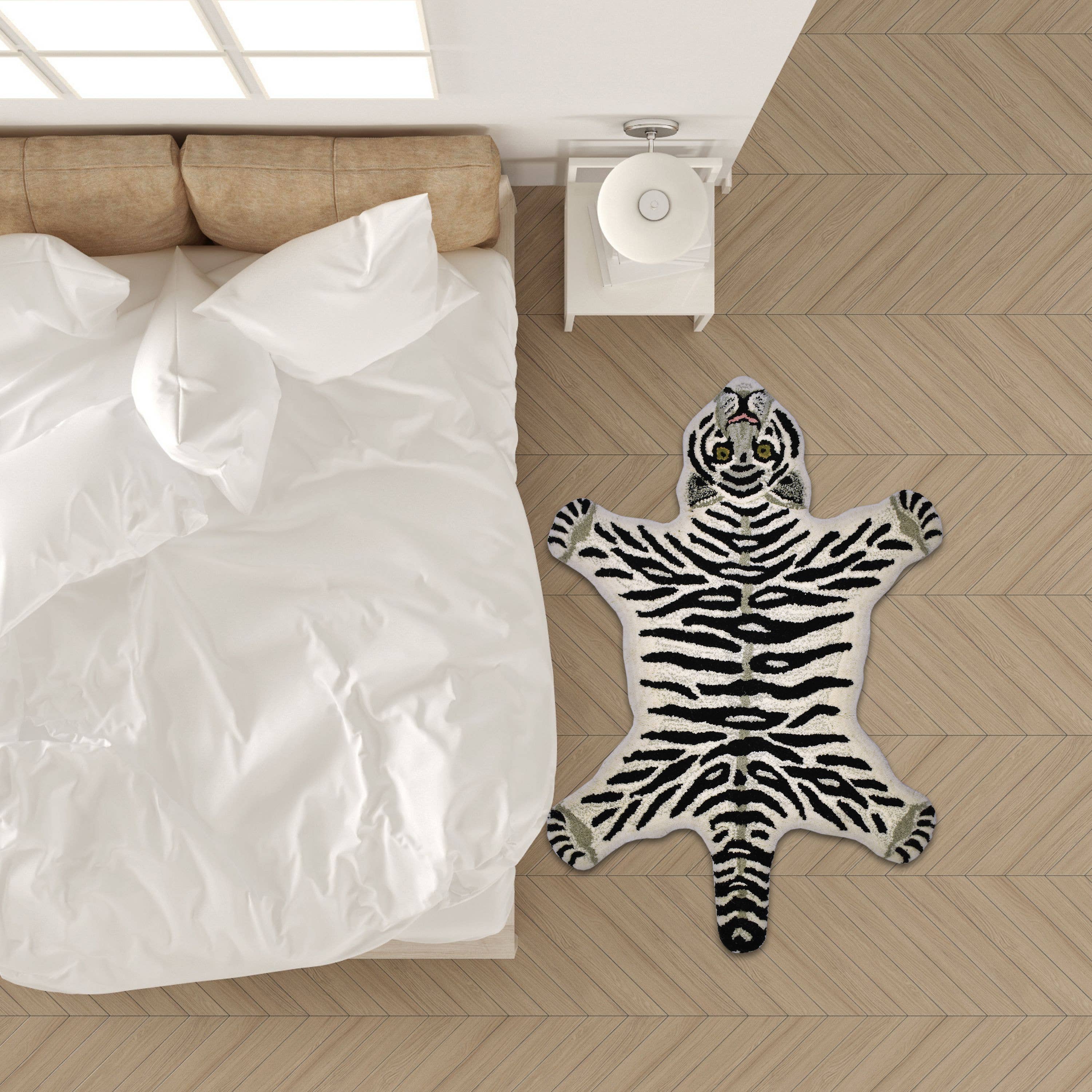 Zebra Animal Rug, 4 x 6