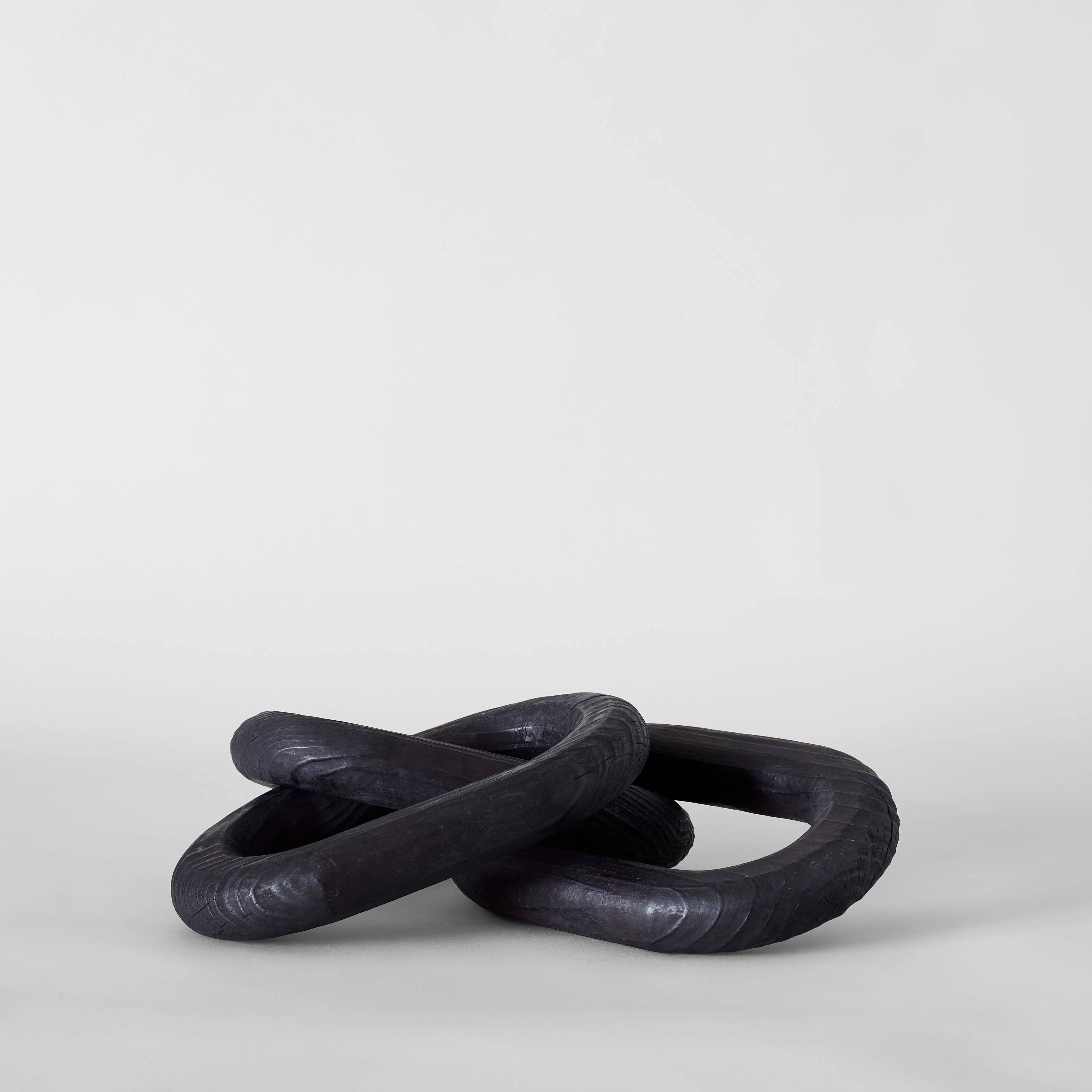 Charcoal Wood Chain, 3 Link