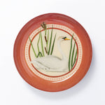 Round Enamel Tray, Swan