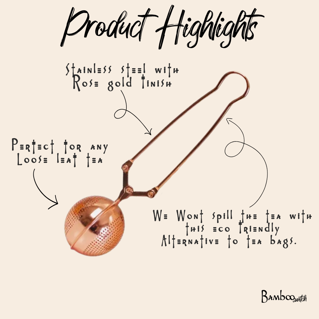 Rose Gold Stainless Steel Tea Strainer | Infuser |Bestseller