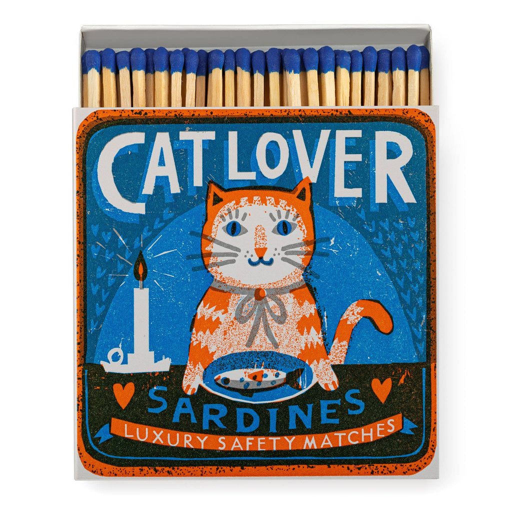 Cat Lover Sardines Square Matches