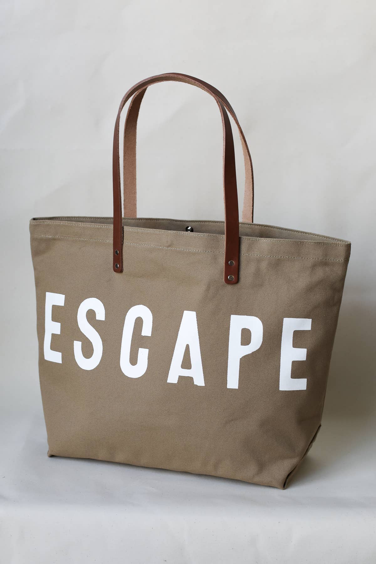 ESCAPE Canvas Tote Bag: Black