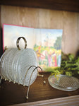 Glass Coasters Metal Caddy Set