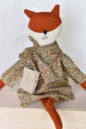 Florette The Fox Doll, Vintage Floral Day Dress