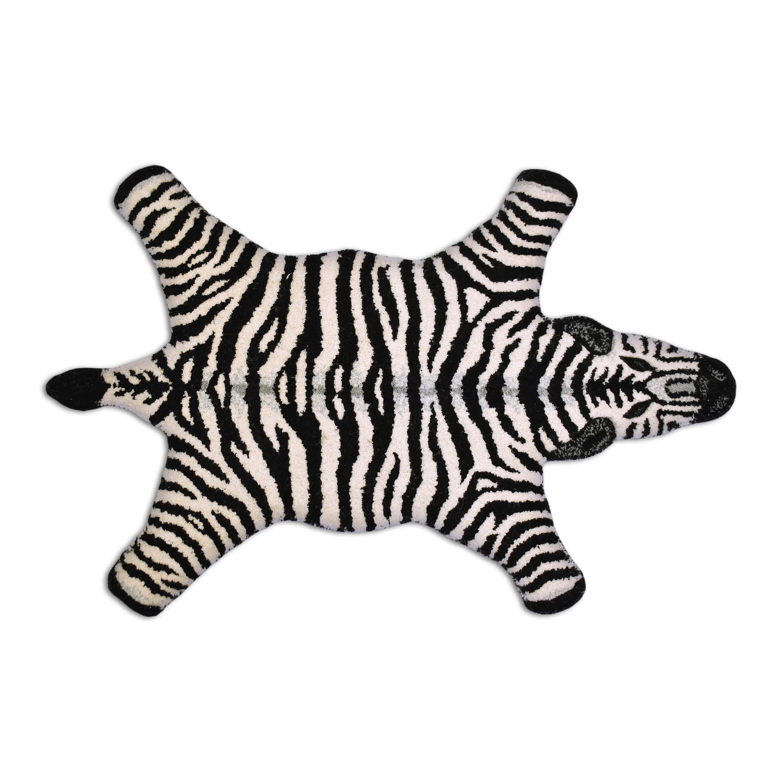Zebra Animal Rug, 4 x 6