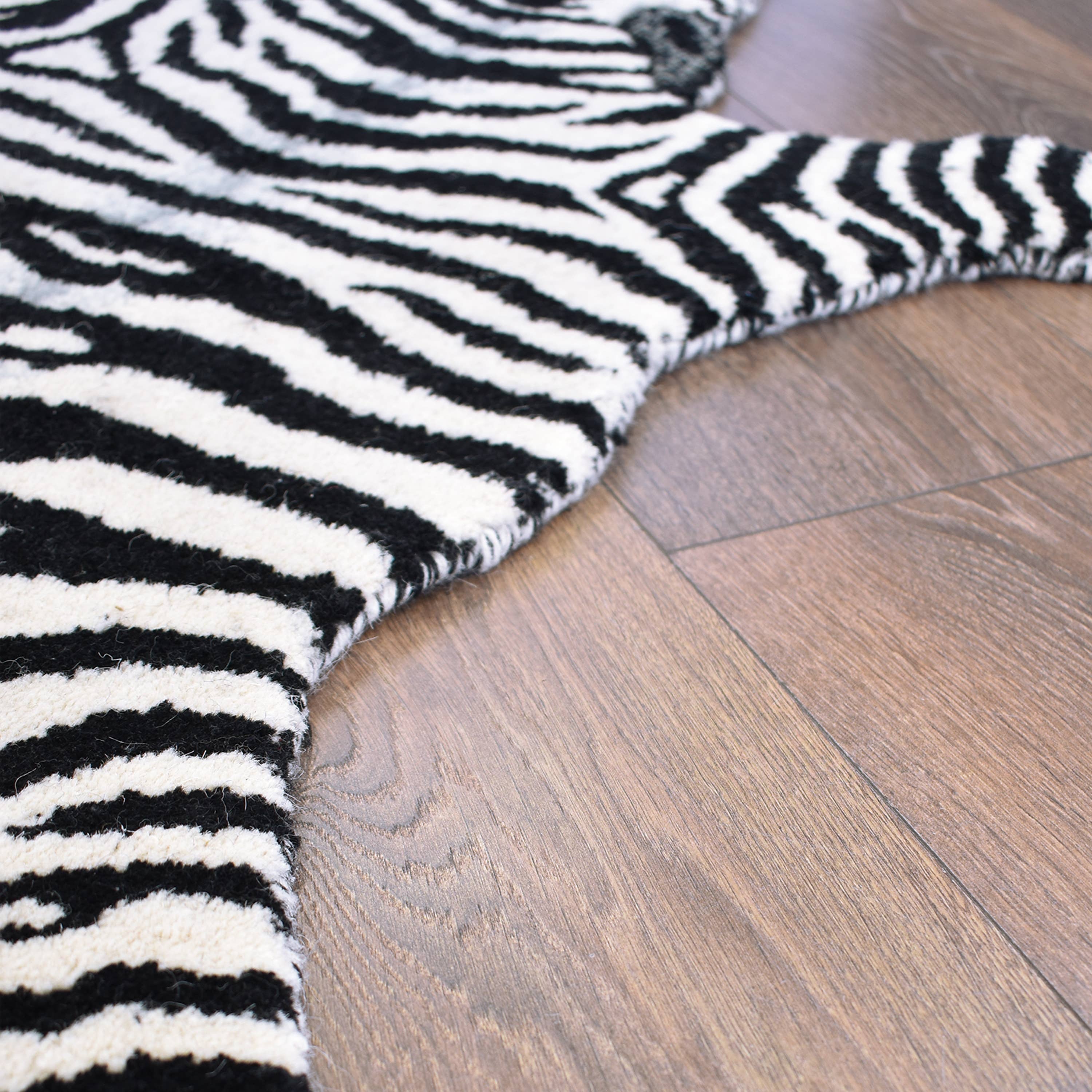 Zebra Animal Rug, 4 x 6