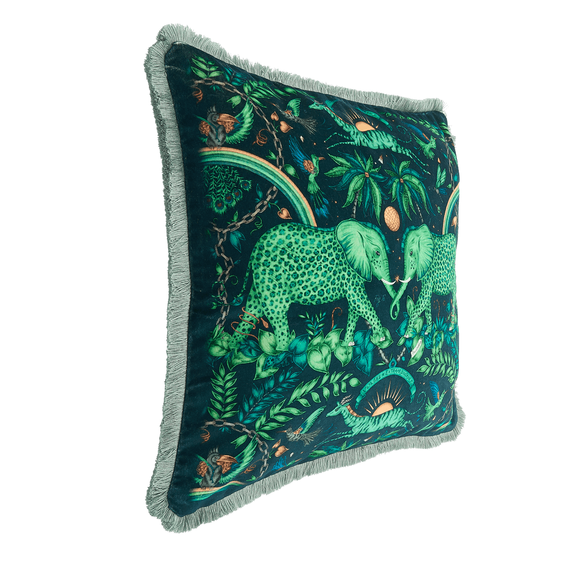 Zambezi Luxury Velvet Cushion: Teal