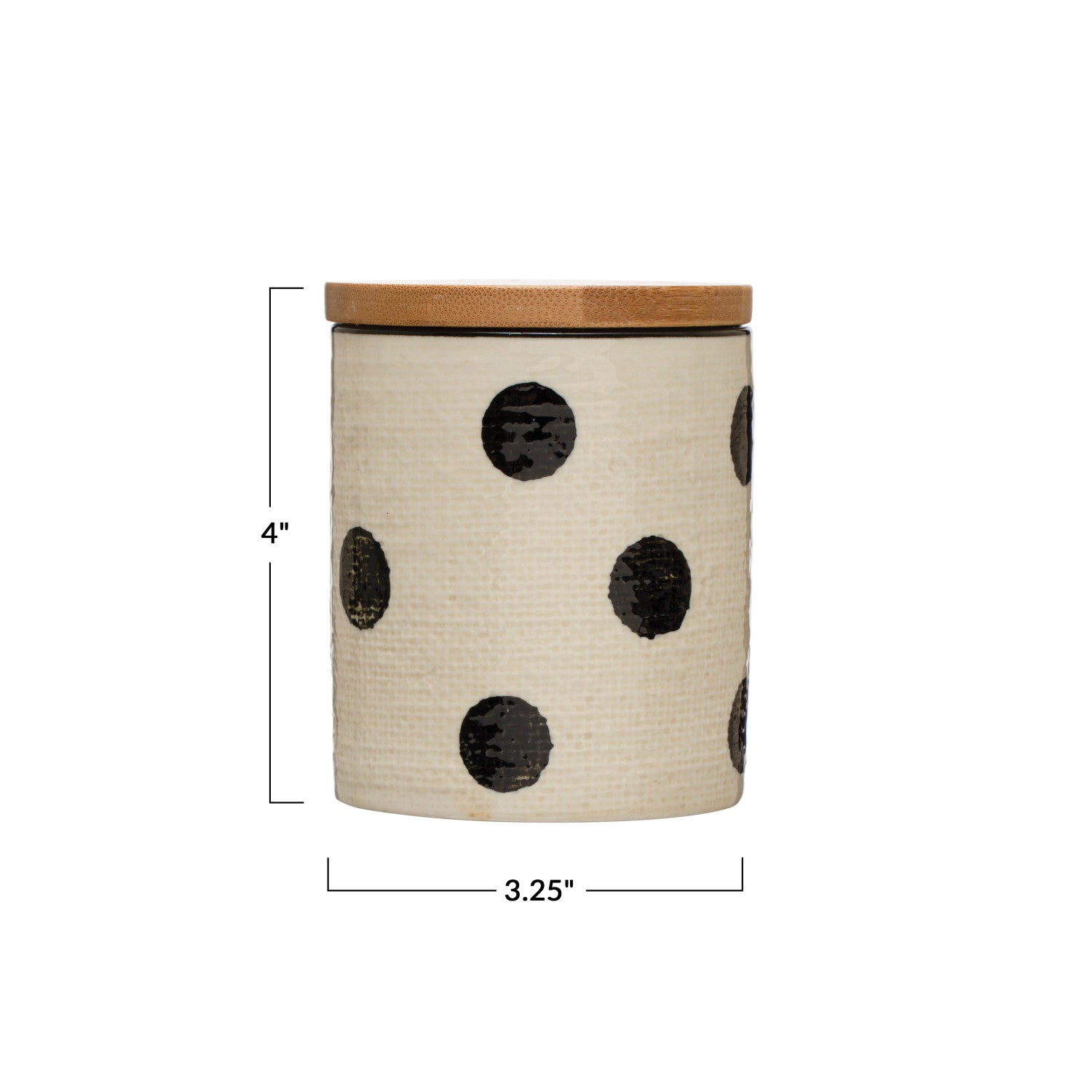 Hand-Painted Dots Stoneware Canister