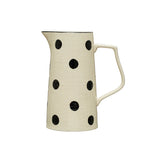 Hand-Painted Dots Stoneware Pitcher