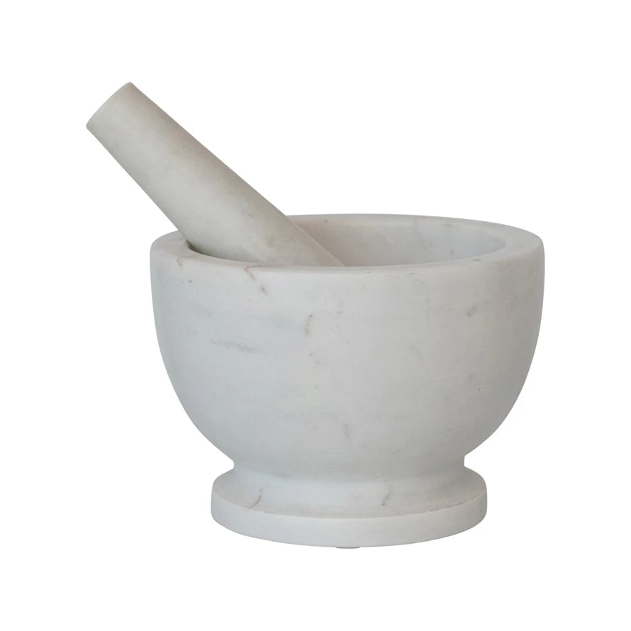 Marble Mortar + Pestle