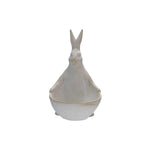 Stoneware Rabbit with Bowl/Planter (Each One Will Vary)