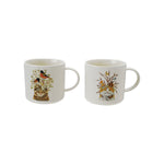 14 oz. Stoneware Mug with Cat & Flora/Fauna, 2 Styles ©