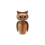 Acacia Wood Owl Shaped Salt/Pepper Mill, Natural & Black