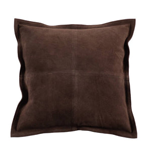 Suede Leather Pillow Square