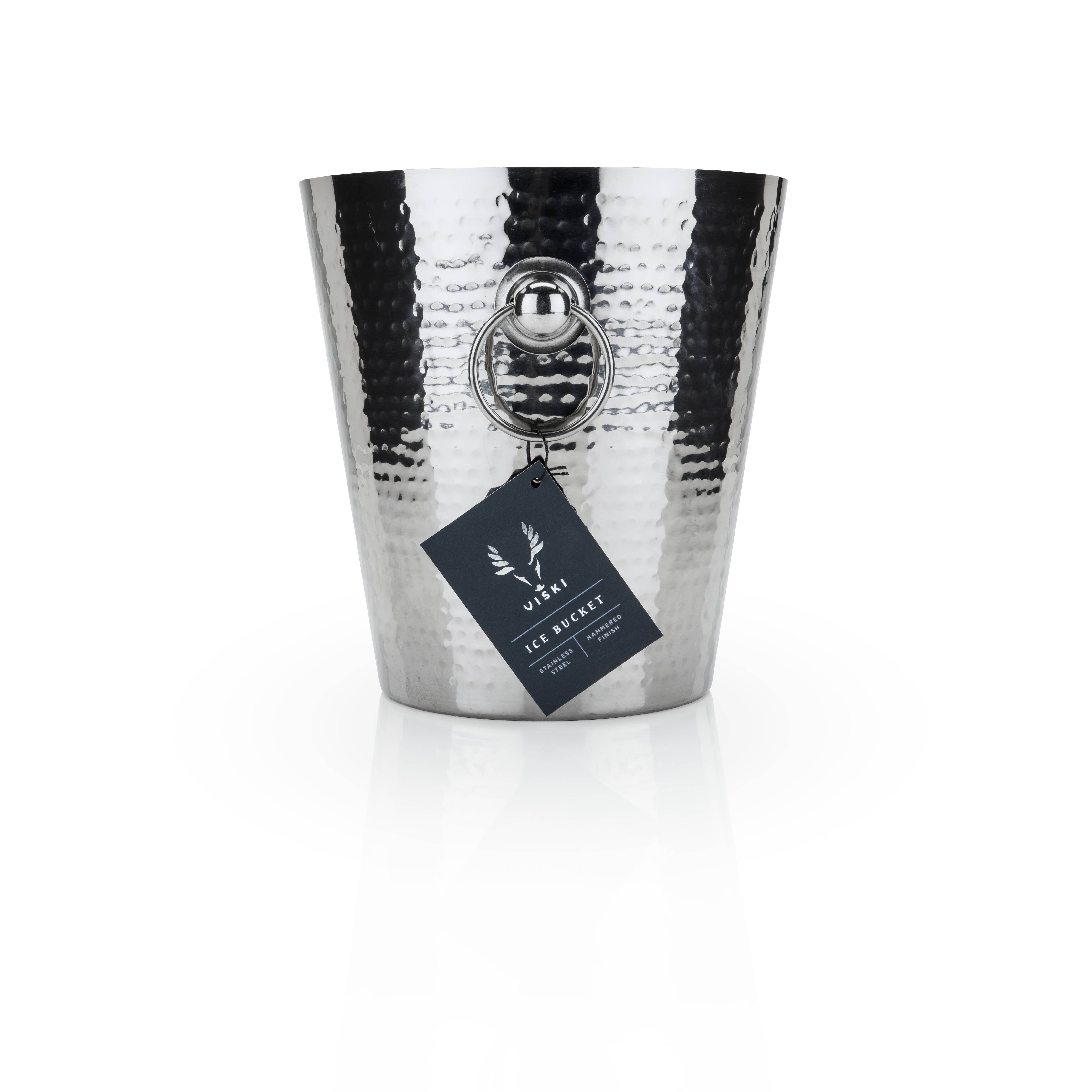 Hammered Stainless Steel Ice Bucket