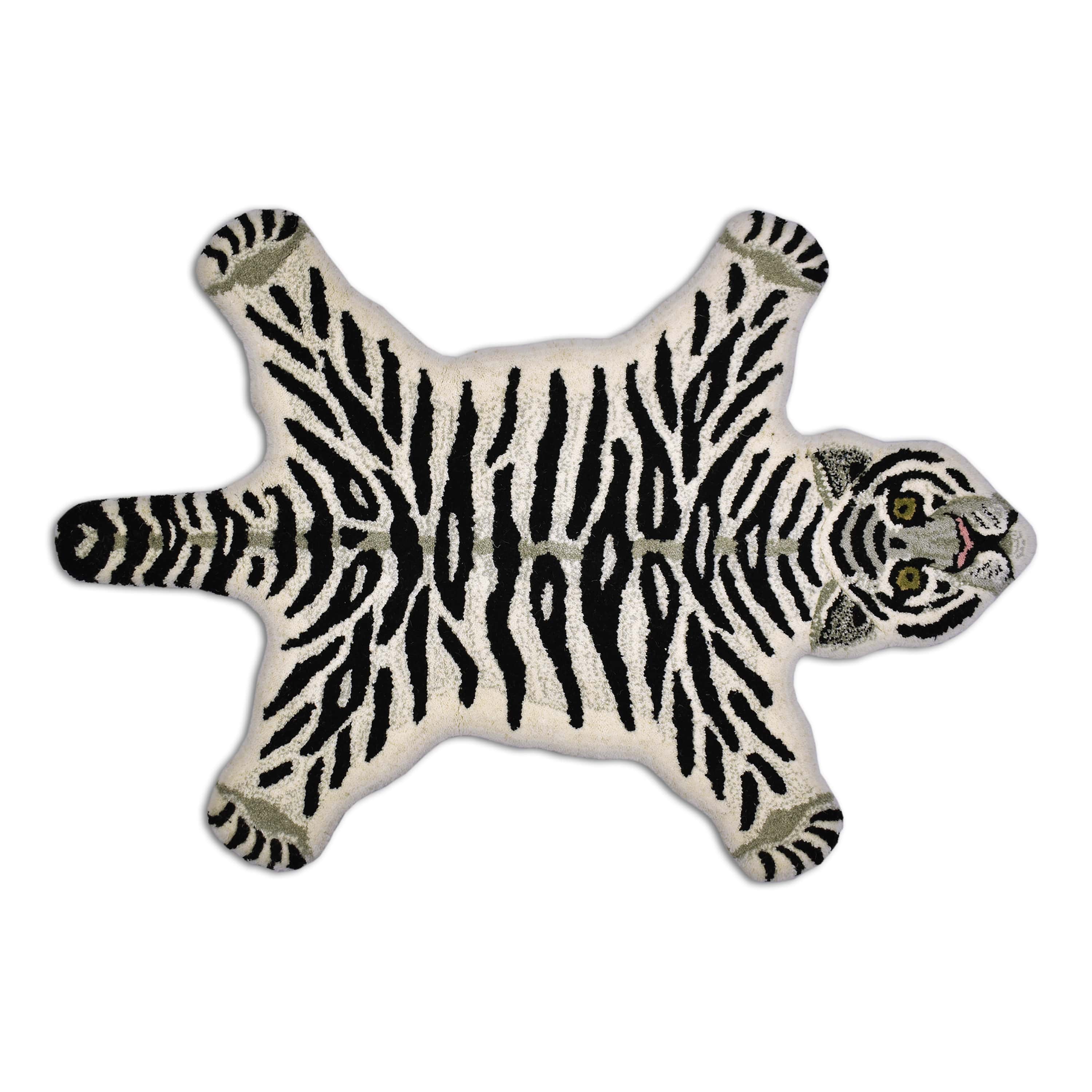 Zebra Animal Rug, 4 x 6