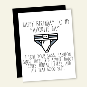 Favorite Gay Birthday Card