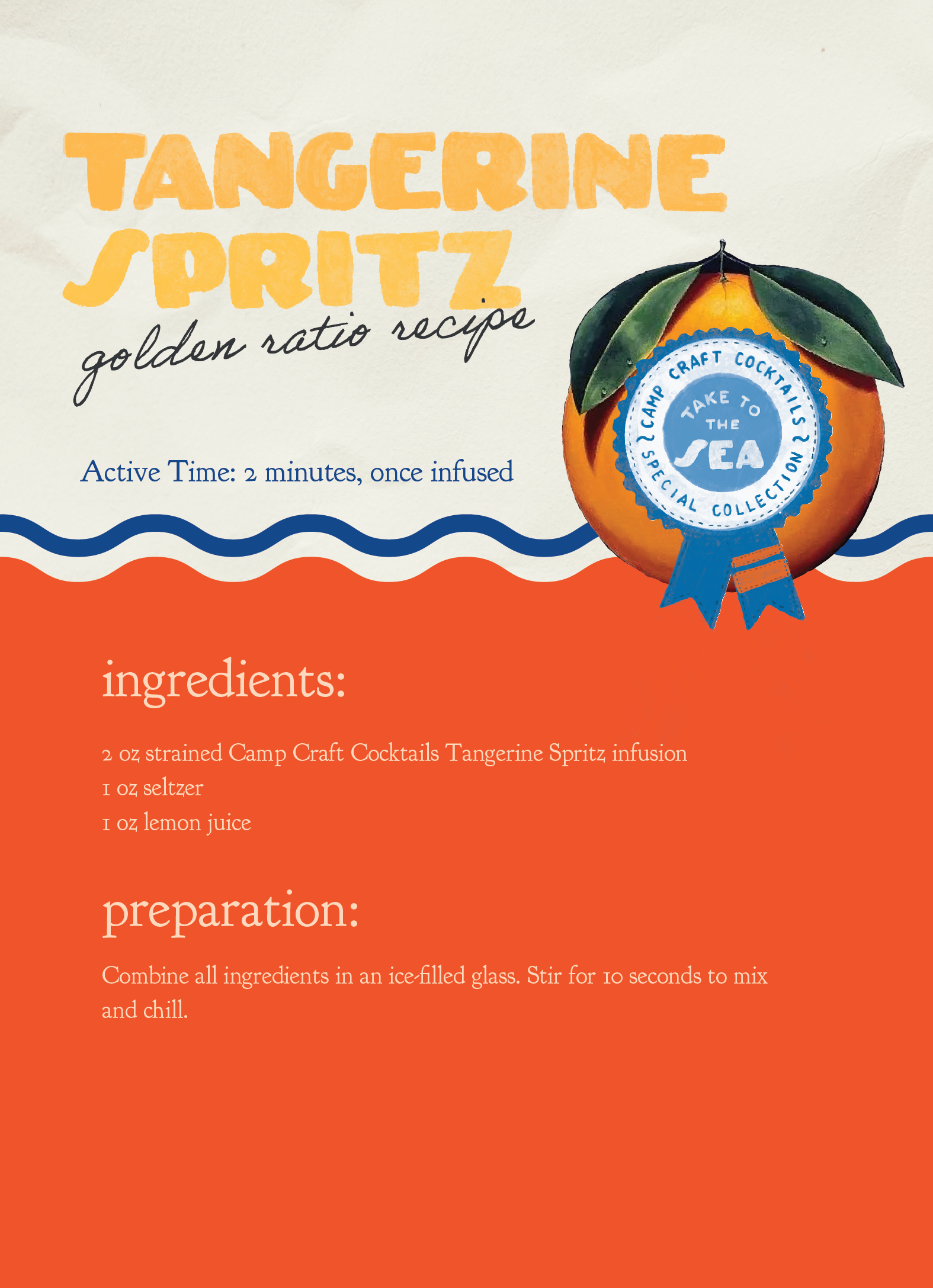 Tangerine Spritz Craft Cocktail