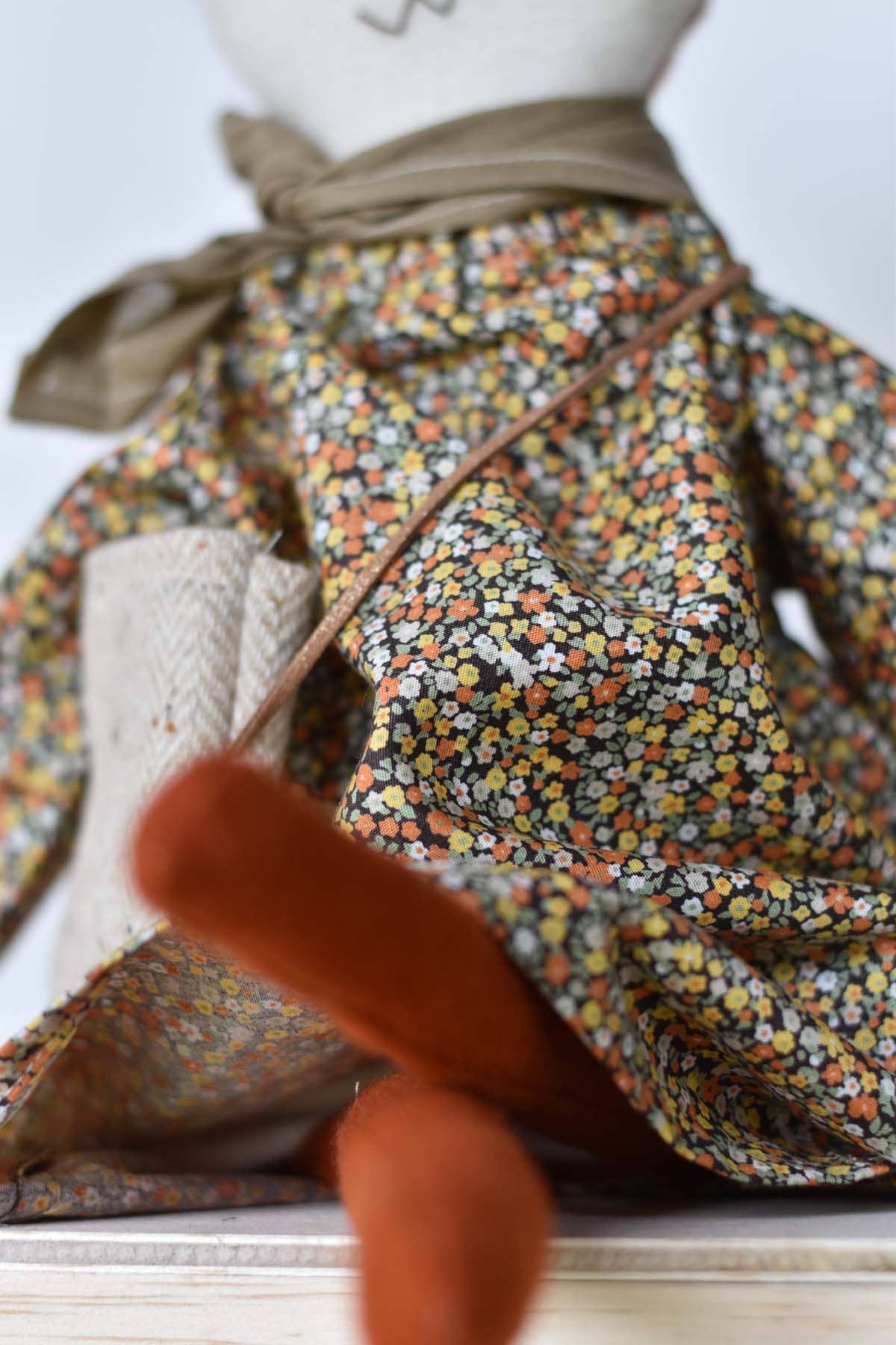 Florette The Fox Doll, Vintage Floral Day Dress