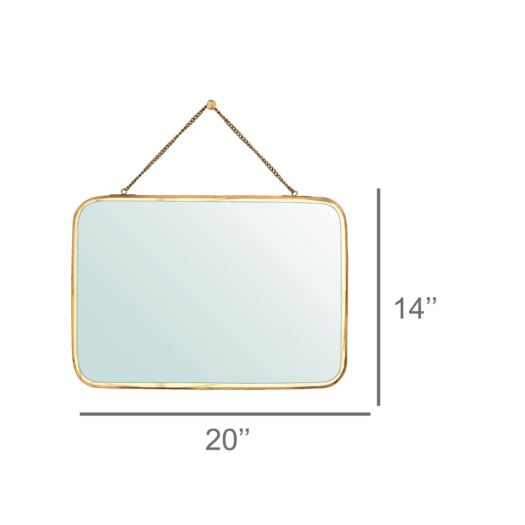 Estelle Brass Mirror, Horizontal