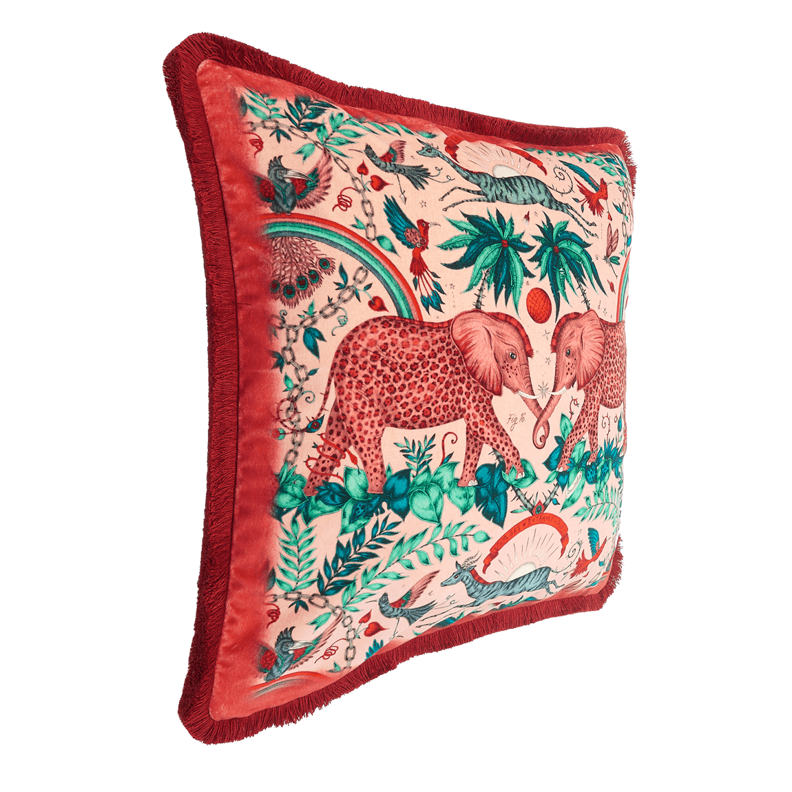Zambezi Luxury Velvet Cushion: Teal
