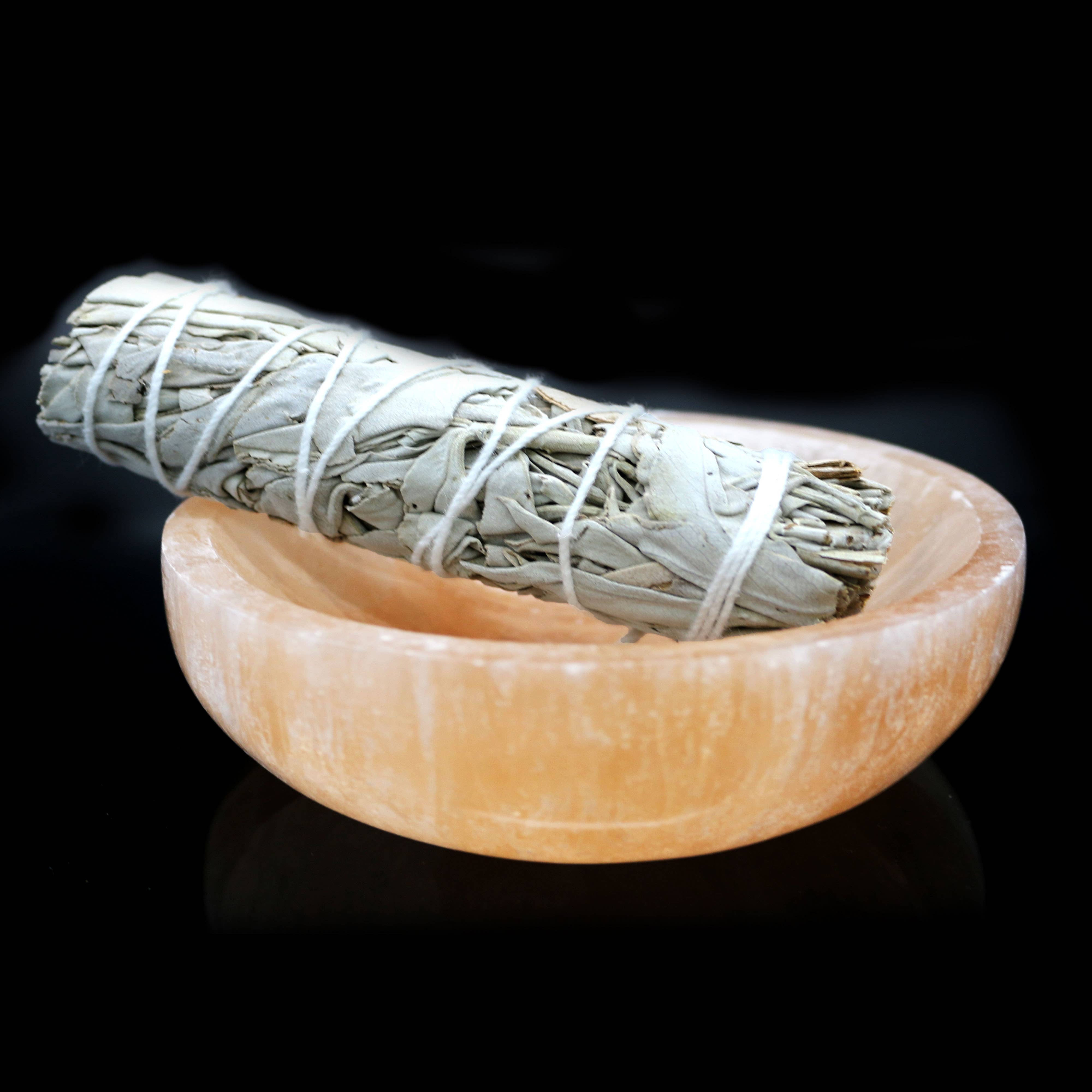 Orange Selenite Smudge Bowl