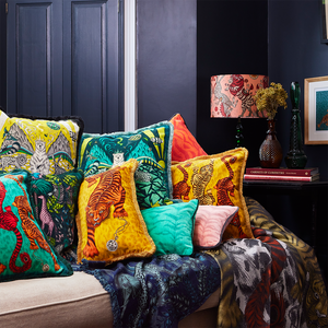 Tigris Luxury Velvet Bolster Cushion: Gold