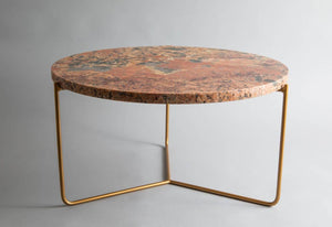 Granite + Gold Accent Table