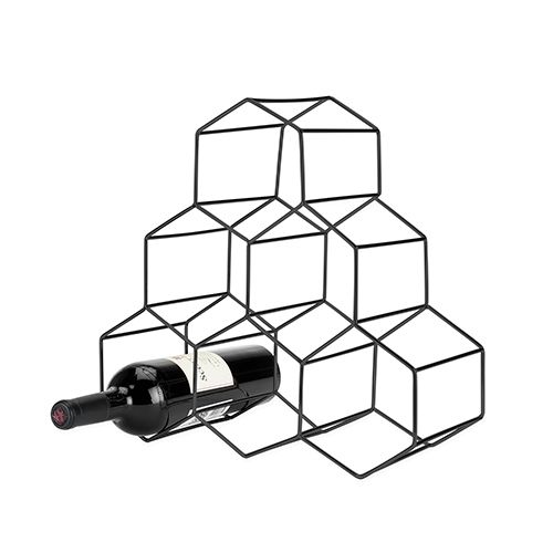 Gunmetal Geo Wine Rack