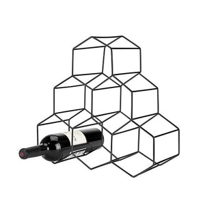 Gunmetal Geo Wine Rack