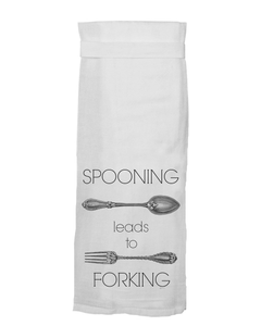 Spooning Leads To Forking Tea Towel