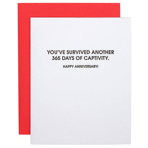 Survived Another 365 Days of Captivity Card